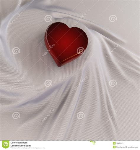 Valentines Day Hearts In Silk Stock Illustration Illustration Of