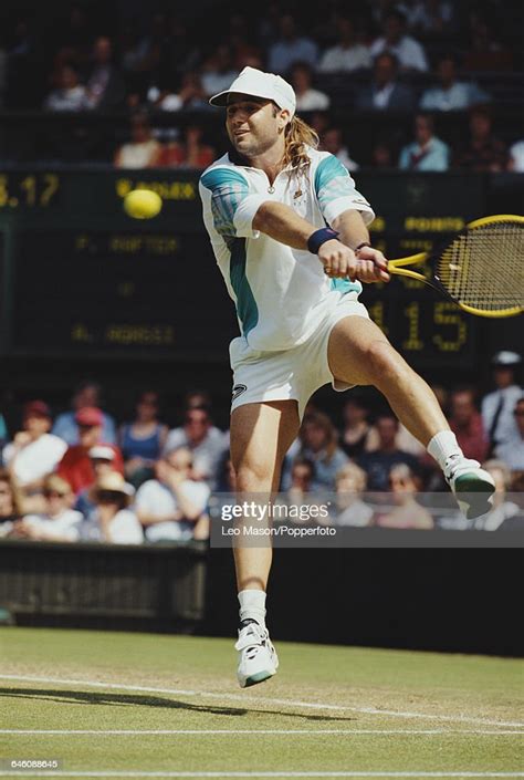 American Tennis Player And Defending Champion Andre Agassi Pictured