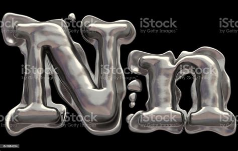 Liquid Metal Font Stock Photo Download Image Now Alphabet Blob