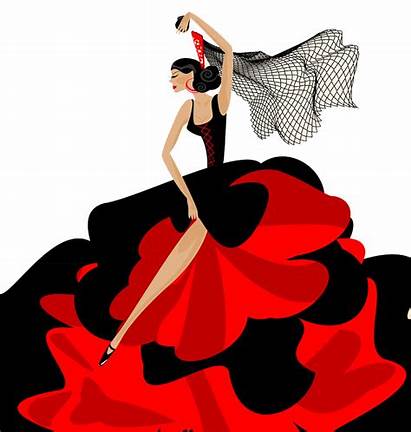 Flamenco Dancer Clipart Woman Danseuse Dessin Poster