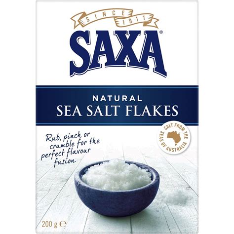 Saxa Refill Value Pack Natural Sea Salt Flakes 200g Woolworths