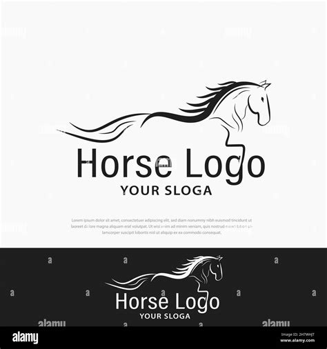 Horse Logo Stable Farm Valley Company Race Logo Design