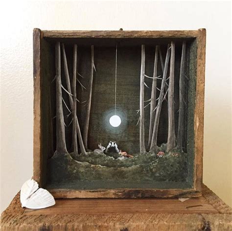 Wonderful Miniature Paper Art In Wooden Boxes Fubiz Media Shadow Box