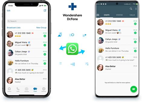 Drfone Whatsapp Transfer Moves Chat Histories Between Ios Android