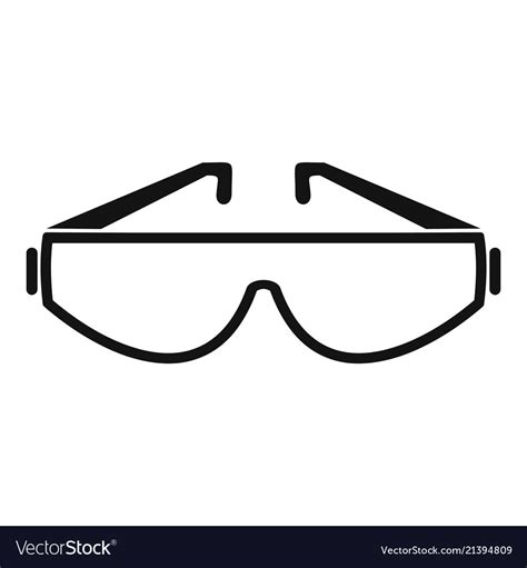 Safety Glasses Icon Simple Style Royalty Free Vector Image