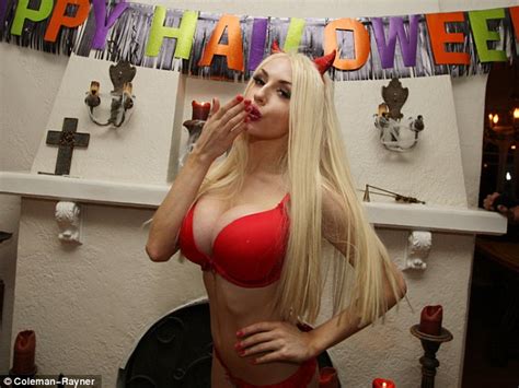 Courtney Stodden Goes Wild In Red Devil Lingerie At Halloween Party