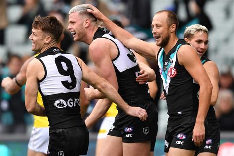 Port Adelaide Defeats Richmond By 21 Points In Afl Epic Brisbane Lions Prevail Against Western
