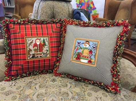 This technique should put one row of needlepoint stitching into the seam. Framed pillows | Needlepoint pillows, Pillow tutorial, Cross stitch pillow
