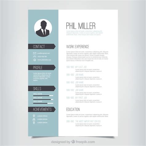All artwork and text is fully customisable; Discover the best free resources of Resume | Creative ...