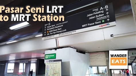 The first operation of kelana jaya line commenced on 1 september 1998 between subang depot to. Walk: Pasar Seni LRT to Pasar Seni MRT Station - YouTube