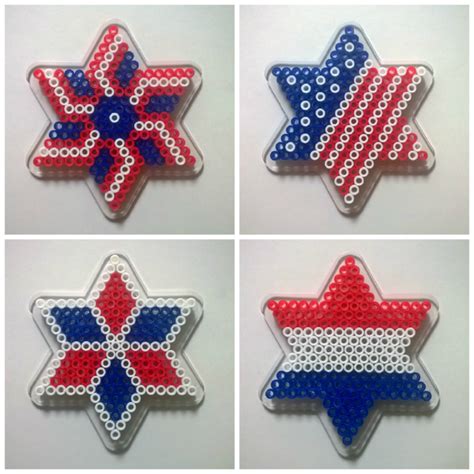 More Patriotic Stars By Supernaturally Deviantart Com On DeviantArt Diy Perler Beads Diy