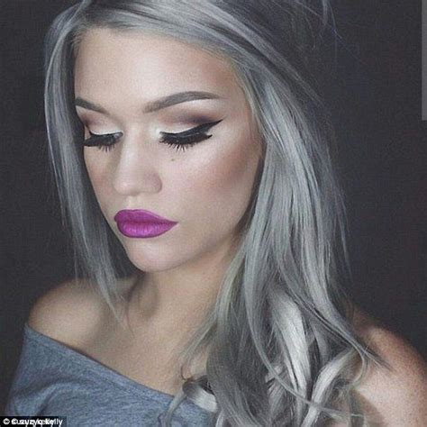 Five Women Dye Their Hair Grey For Femail Grey Hair Dye Hair Color Trends Granny Hair