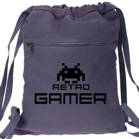 Retro Gamer Backpack Space Invaders Video Game Book Bag Retro Gamer