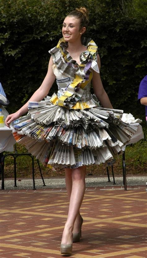 Each day, tons of paper are consumed nationwide, and after being used for documents, writing and printing, it's usually thrown away as scrap. 20 Creative Newspaper Craft Fashion Ideas - Hative
