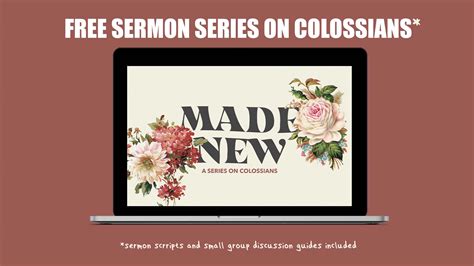 Free Sermon Series Made New For Ministry Resources