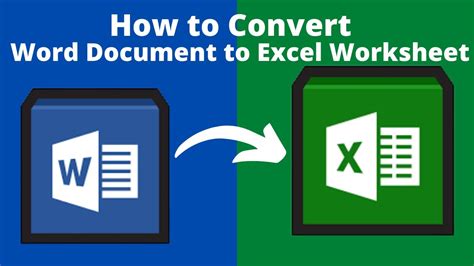 How To Convert Microsoft Word Document To Excel Worksheet Directly