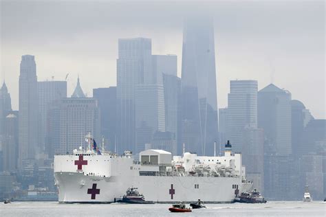 Navy Hospital Ship Comfort Arrives In Nyc Harbor To Aid Coronavirus