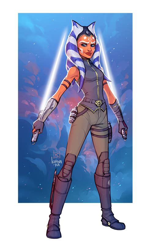 Ahsoka Tano In Her Smuggler Outfit By The Amazing Lorna Ka I Honestly Love Her Artwork So