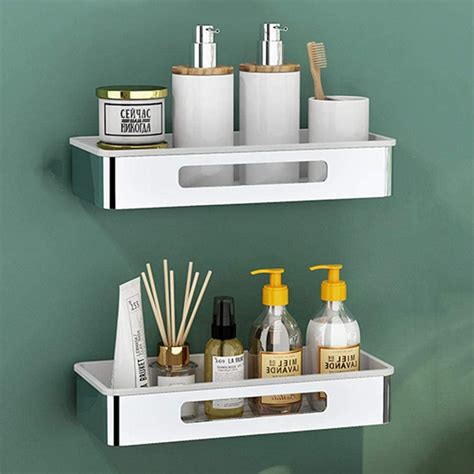 Shower Shelves Corner Bathroom Shelving Self Adhesive Bath Shelf