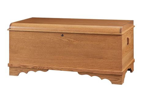 Oak Wood Large Waterfall Hope Chest From Dutchcrafters Amish Furniture