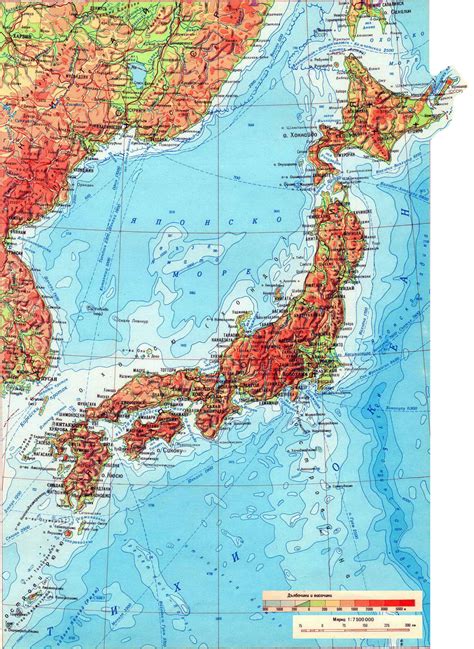 Physical Maps Of Japan