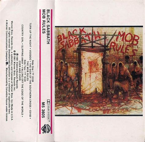 Black Sabbath Mob Rules 1981 Cassette Discogs