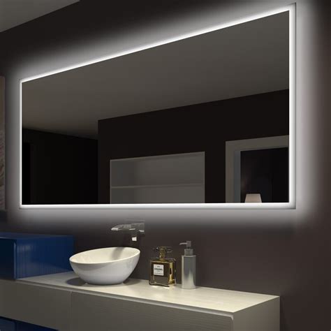 Paris Mirror Rectangle Backlit Bathroomvanity Wall Mirror