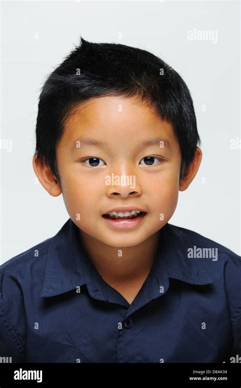 Asian Boy Looking At Camera And Smiling Stock Photo Alamy