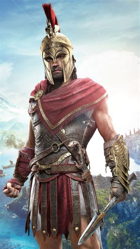 Warrior Alexios Assassins Creed Odyssey 2018 540x960 Wallpaper