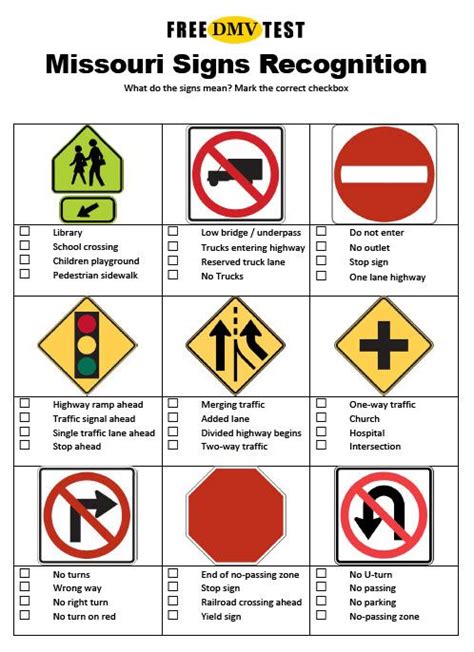 Printable Driving Theory Test Worksheets Learning How To Read
