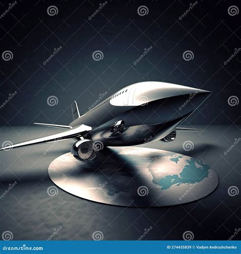 Futuristic Business Private Jet Isolated Created With Generative Ai