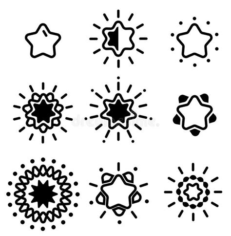 Set Of Different Icons Stars Vector Illustration Vector Elements