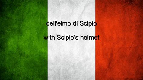 The chorus starts with stringiamoci a coorte! Italy National anthem Italian & English lyrics - YouTube