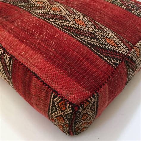 Moroccan Floor Pillow Tribal Seat Cushion Made From A Vintage Berber