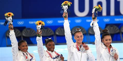 Olympic Gymnastics Team Usa Wins Silver Medal As Simone Biles