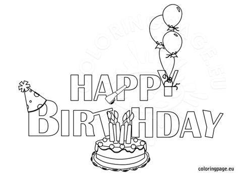Print this color page back to the color pages. Happy birthday coloring pages | The Sun Flower Pages