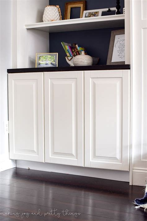 Concerned they might look cheap and i don't want that. IKEA Hack: Kitchen Cabinets Turned Built Ins | Ikea built in, Bookshelves in living room, Ikea ...