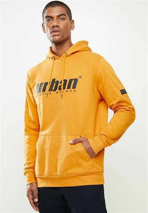 Mens Urban Sweater Pullover Hoodie Gold Urban° Hoodies And Sweats