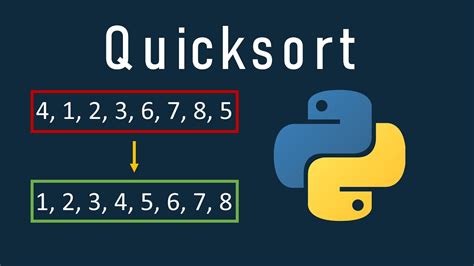 Quicksort In Python Explained With Example And Code Youtube