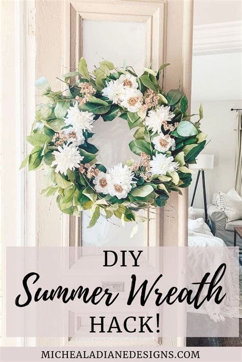 Diy Summer Wreath Easy Hack Micheala Diane Designs