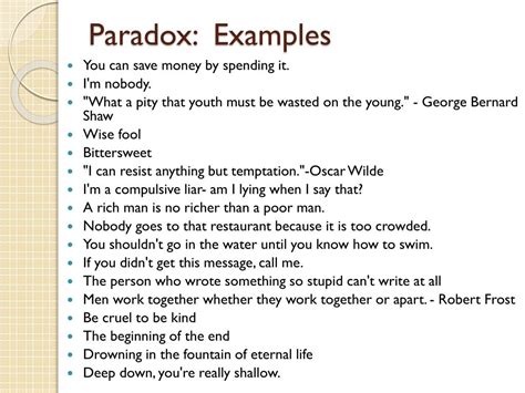 Paradox Examples For Kids