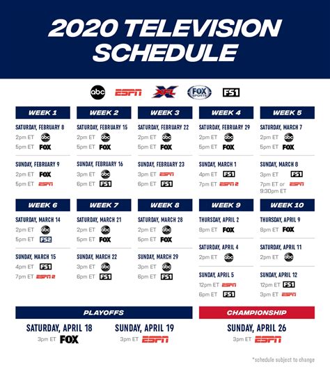 Printable Nfl Schedule For 2019 2020