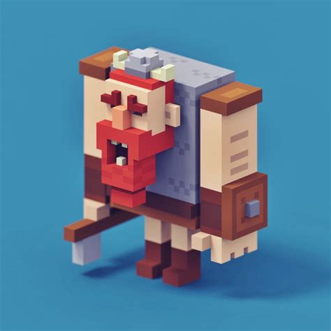 Voxel Character Voxel Character 3d Asset Low Poly Cgtrader I Made