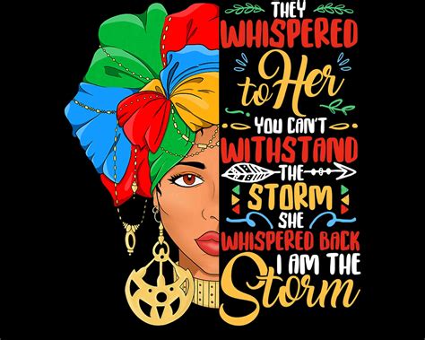 Black History Month African American Woman I Am The Storm Png Etsy