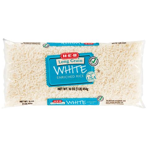 H E B Select Ingredients Long Grain Enriched White Rice Shop Rice