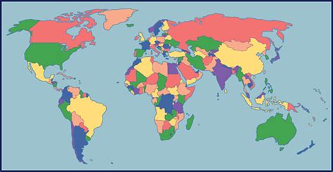 Mondo Mappa Colore Vuoto Immagini Vettoriali Stock E Altre Immagini