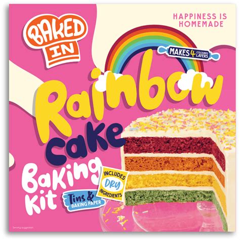 Rainbow Cake Baking Kit Bakedin Baked In