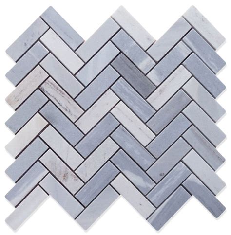 Herringbone Italian Blue 11 X 12 5 Elysium Tiles Blue Marble Mosaic Tile Marble Mosaic