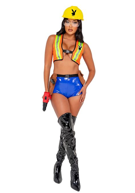 Playboy Women S Construction Cutie Costume