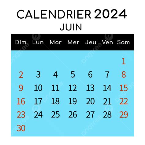2024 Calendário Francês Azul Png Dois Mil E Vinte E Quatro